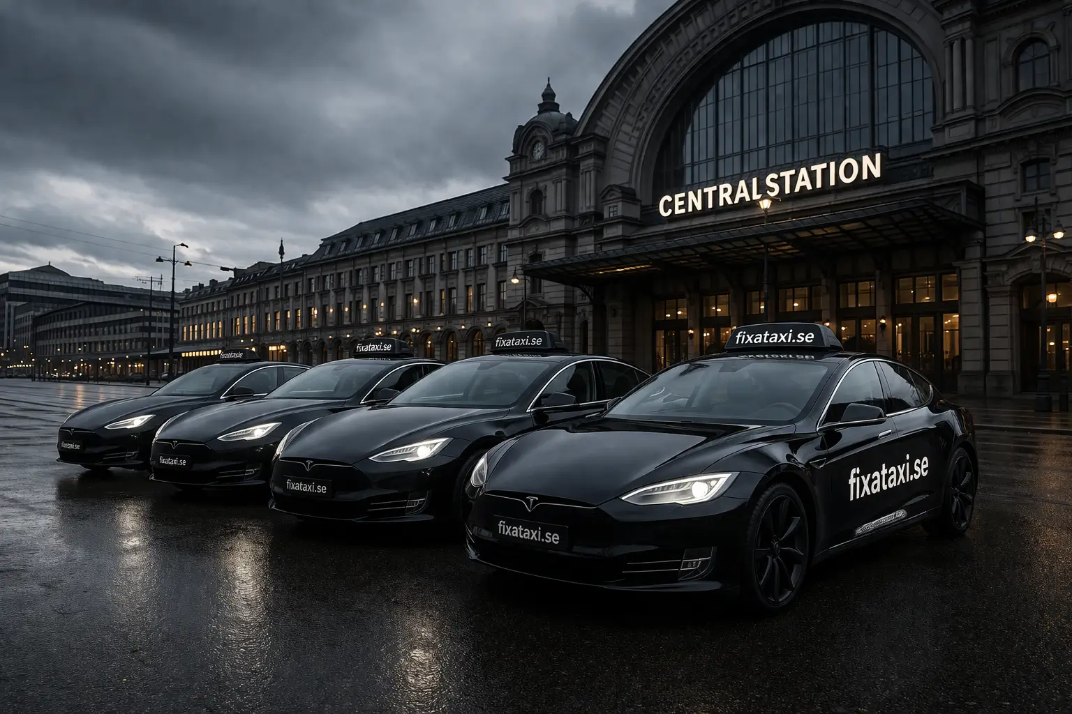 FIXATAXI Tesla taxi i Enköping — boka flygplatstransfer till Arlanda från Enköping centrum, Lillkyrka